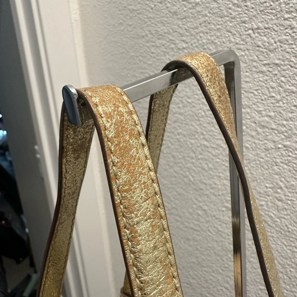 Coach Heritage Star Print Light Brown/Gold Double Handle Tote & Cardholer - Picture 6 of 14